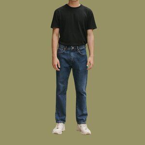 GAP Men’s Straight Fit Jeans – Dark Wash – Size 38x30 – Classic Everyday Denim